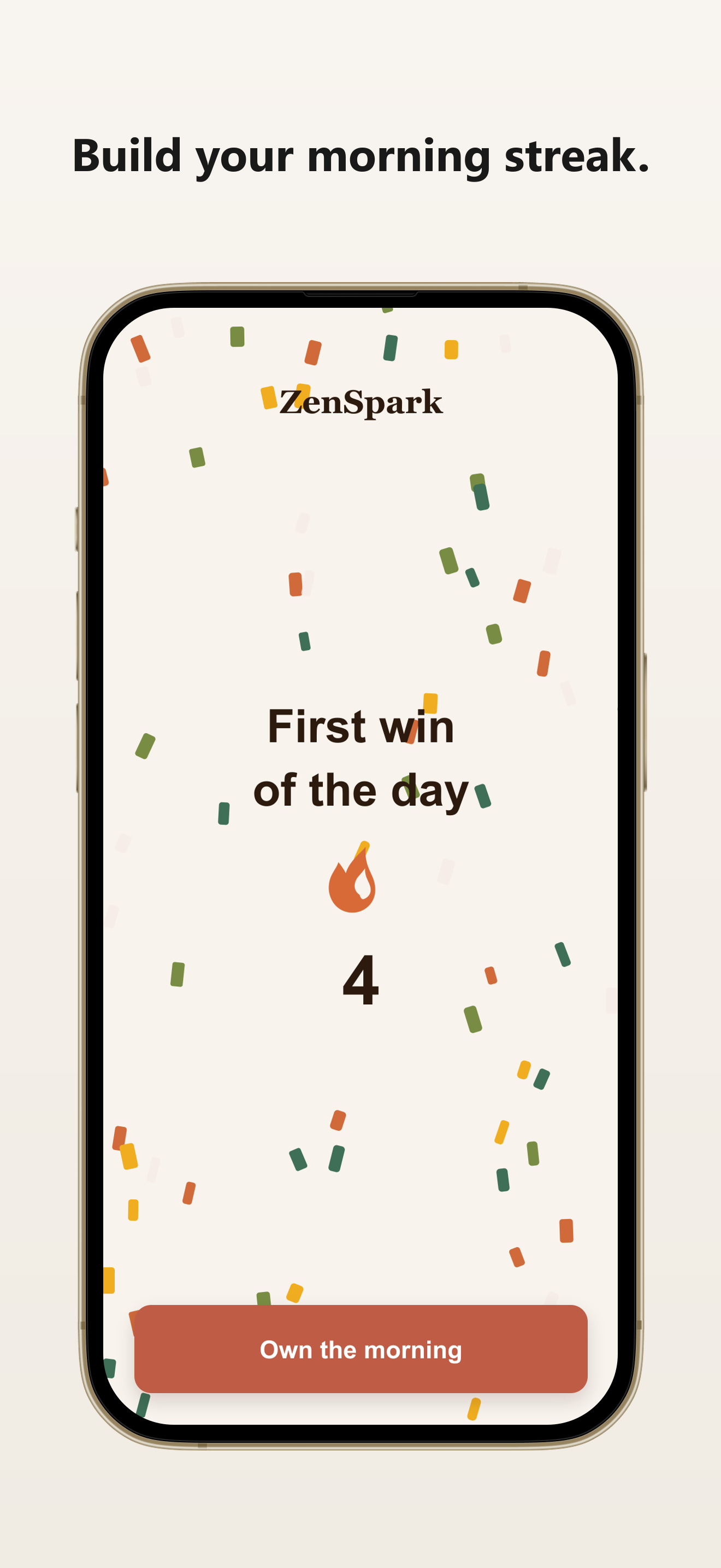 ZenSpark streak screen