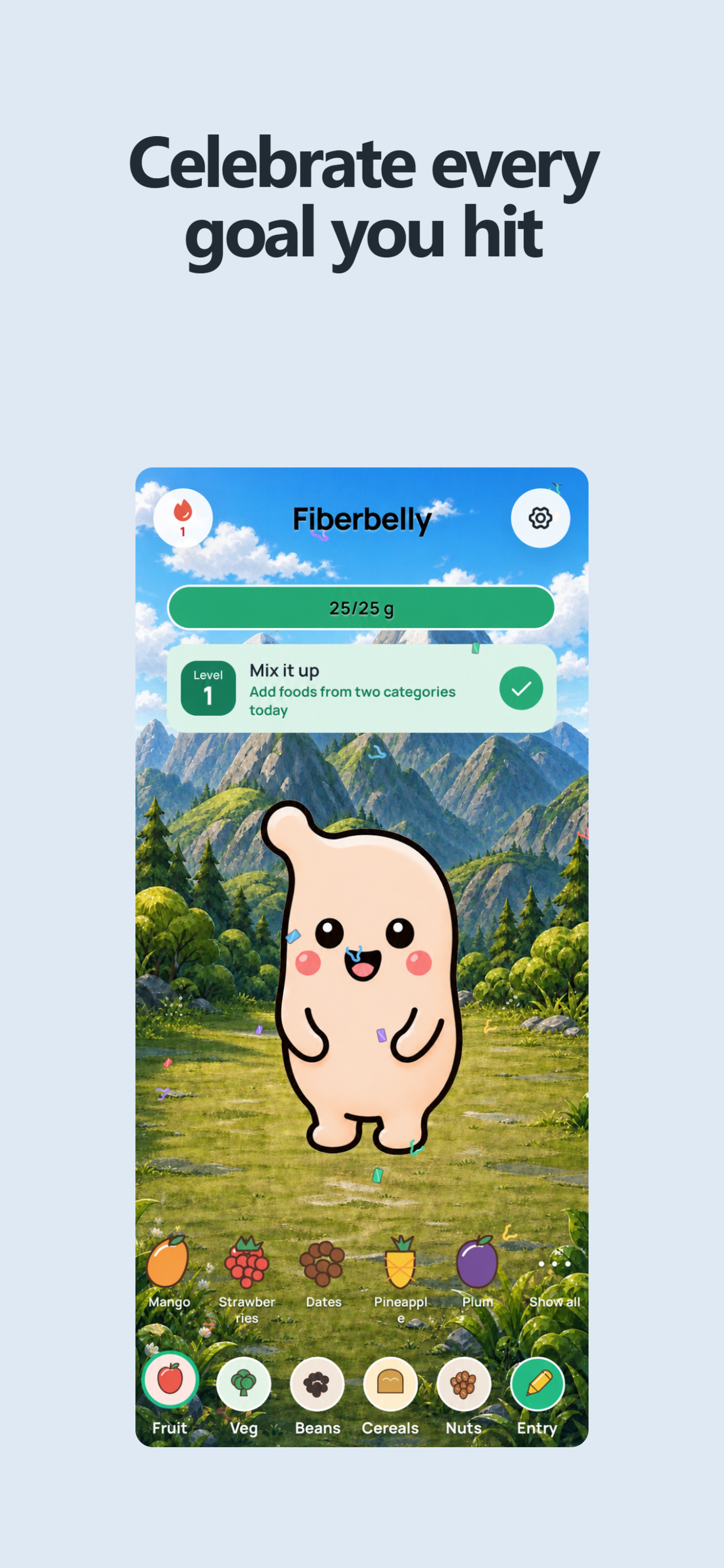 Fiberbelly goal celebration screen